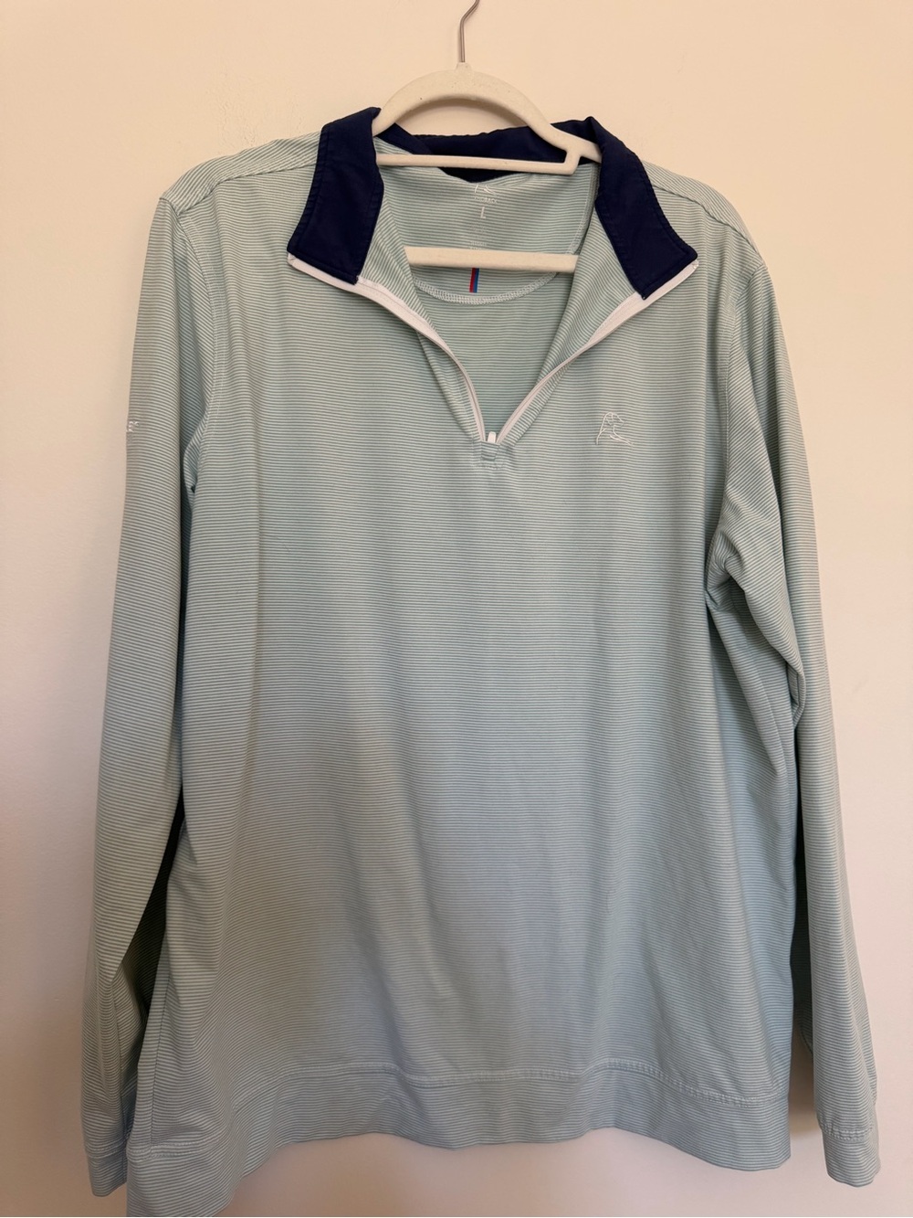 Rhoback Light Blue Performance Quarter-Zip Sweatshirt - Large